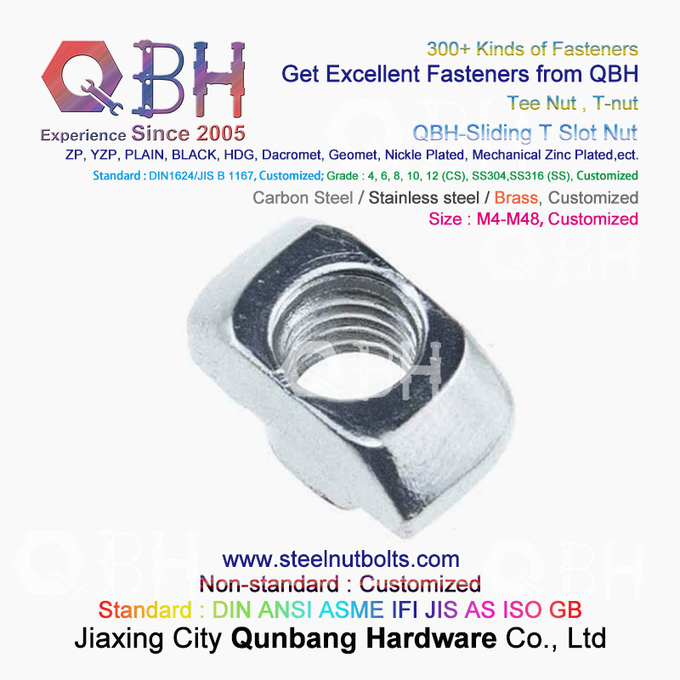 QBH 4040 Serisi endüstriyel Alüminyum Çerçeve Yapıları T Çekiç Tipi T-Slot Somun Kayar T-Somunlar 0