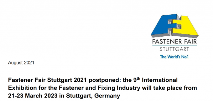 hakkında en son şirket haberleri Stuttgart Bağlantı Elemanları Fuarı'nın ertelenmesine ilişkin duyuru  0