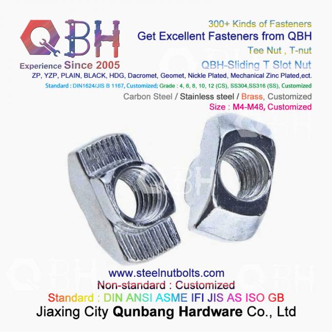 QBH 4040 Serisi endüstriyel Alüminyum Çerçeve Yapıları T Çekiç Tipi T-Slot Somun Kayar T-Somunlar 1